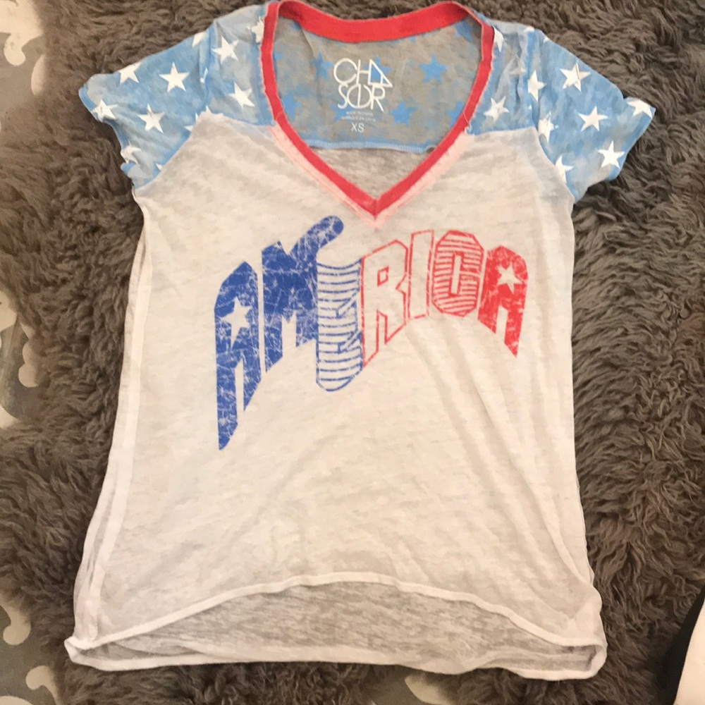 American burn out tee shirt. CHASER brand